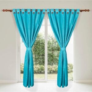 cortina jacquard x 2 paneles SIN velo