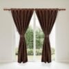 CAFE cortina jacquard x 2 paneles SIN velo