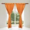 NARANJA cortina jacquard x 2 paneles SIN velo