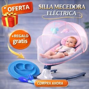SILLA MECEDORA MUSICAL PARA BEBES +PLATO