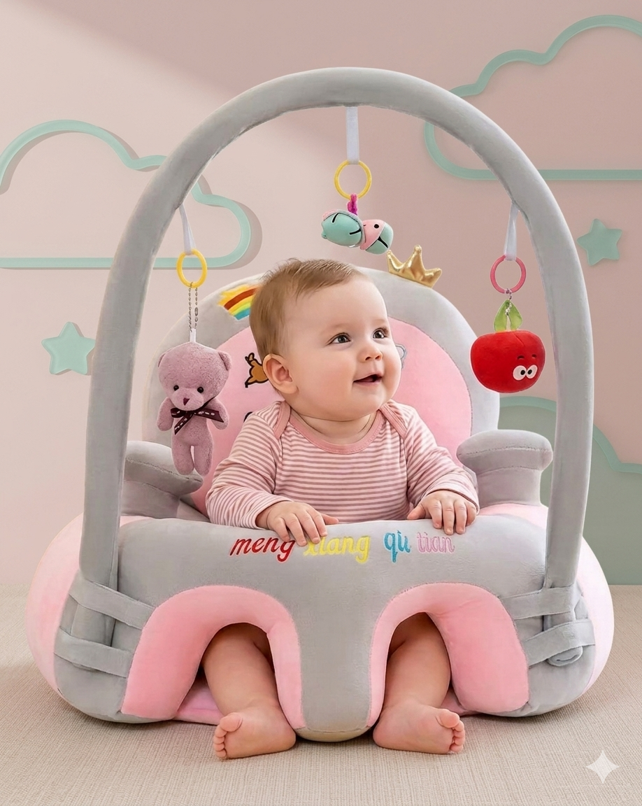 4 SILLA PARA BEBÉ CON SONAJERO