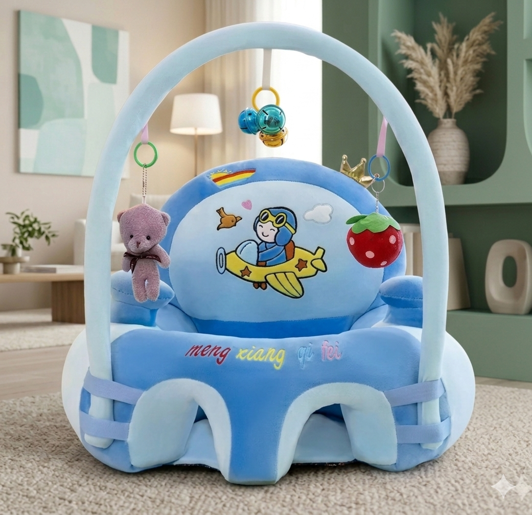6 SILLA PARA BEBÉ CON SONAJERO