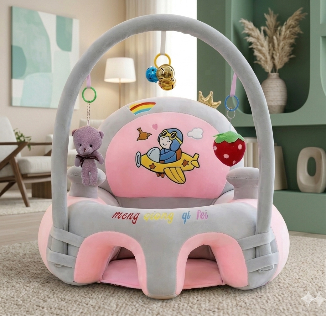 7 SILLA PARA BEBÉ CON SONAJERO
