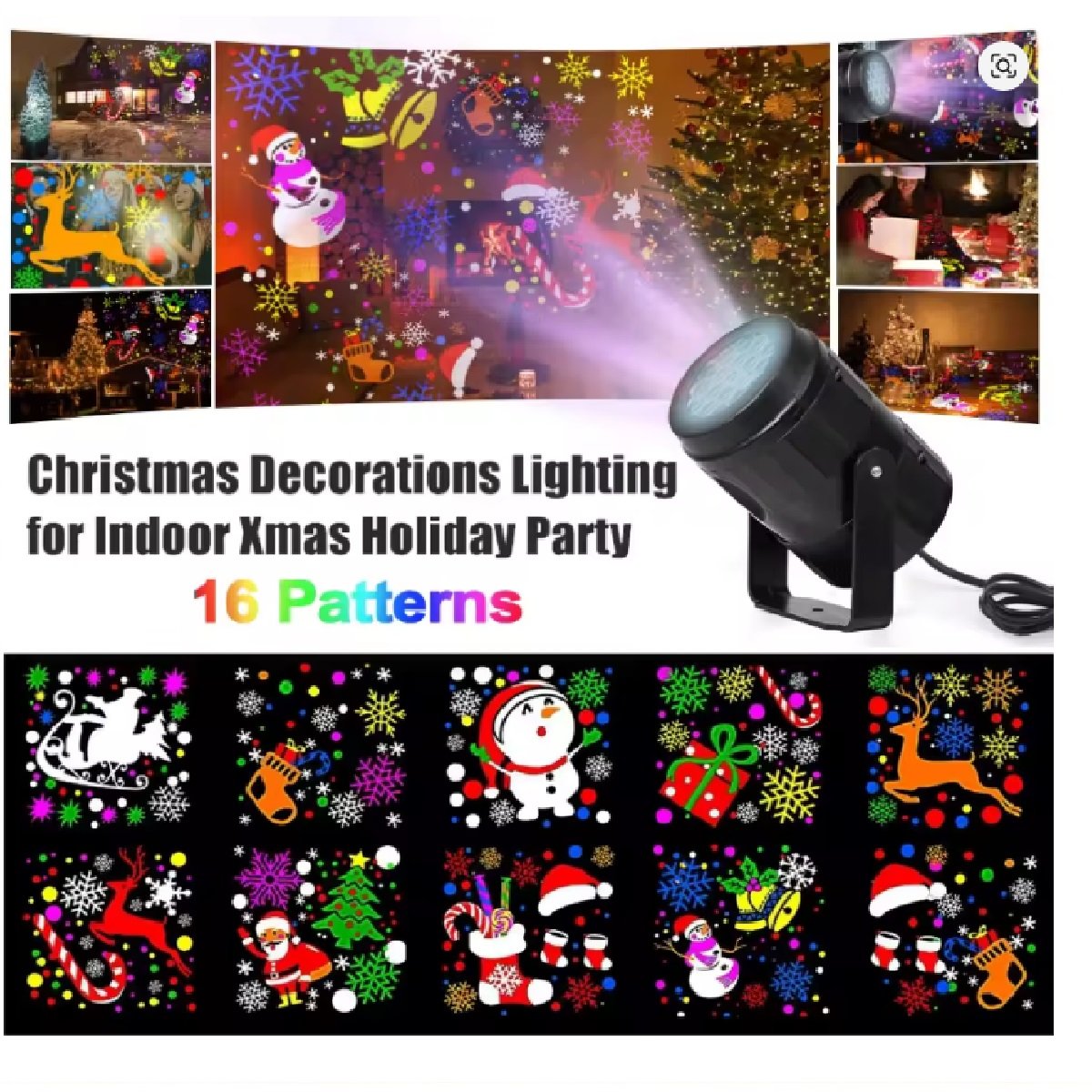 Proyector LED Navideño de Luces y Figura